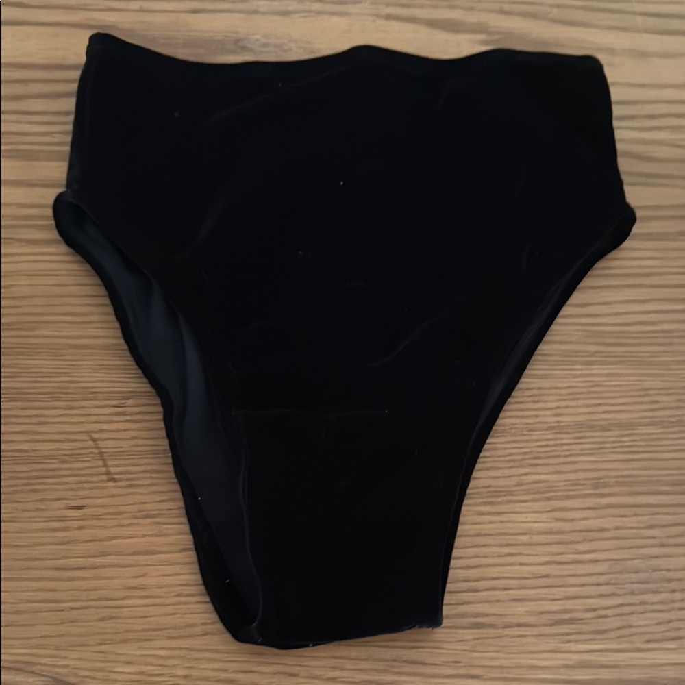 High-Waisted Black Bikini Bottom